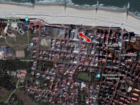 Lage der Ferienwohnung auf Wangerooge